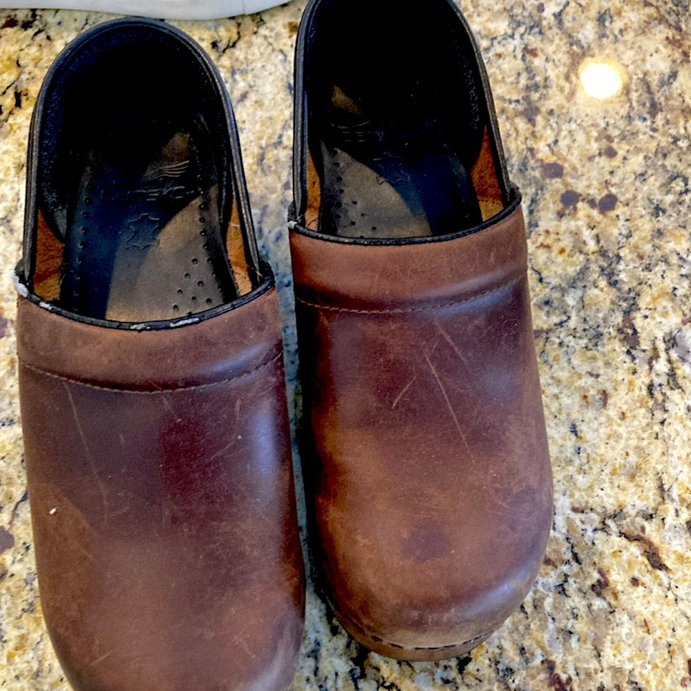 Dansko clogs, chocolate brown, worn a few times, size 39